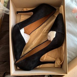 Madewell black suede stilettos 8.5